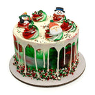 Red Green Swirl Holiday Cake Theme Cake Freed's Bakery