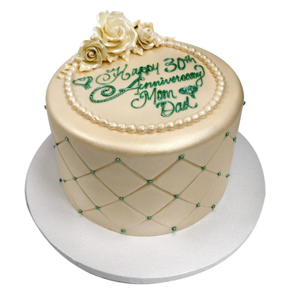 Royal Pearl Anniversary Theme Cake Freed's Bakery 