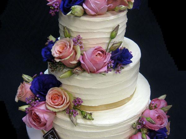 Rustic Floral Wedding Cake Freed's Bakery