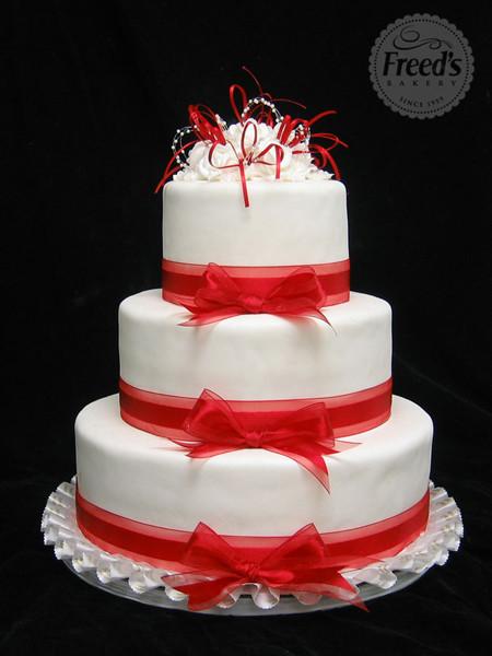 Simply Red Wedding Cake Freed's Bakery