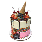 Sprinkle Fault-Line Cake Theme Cake Freed's Bakery