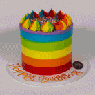 Taste the Rainbow CAKE#ONE Theme Cake Freed's Bakery