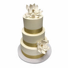 Touch Of Gold Wedding Cake Freed's Bakery