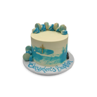 Blue Baptism Theme Cake Freed's Bakery