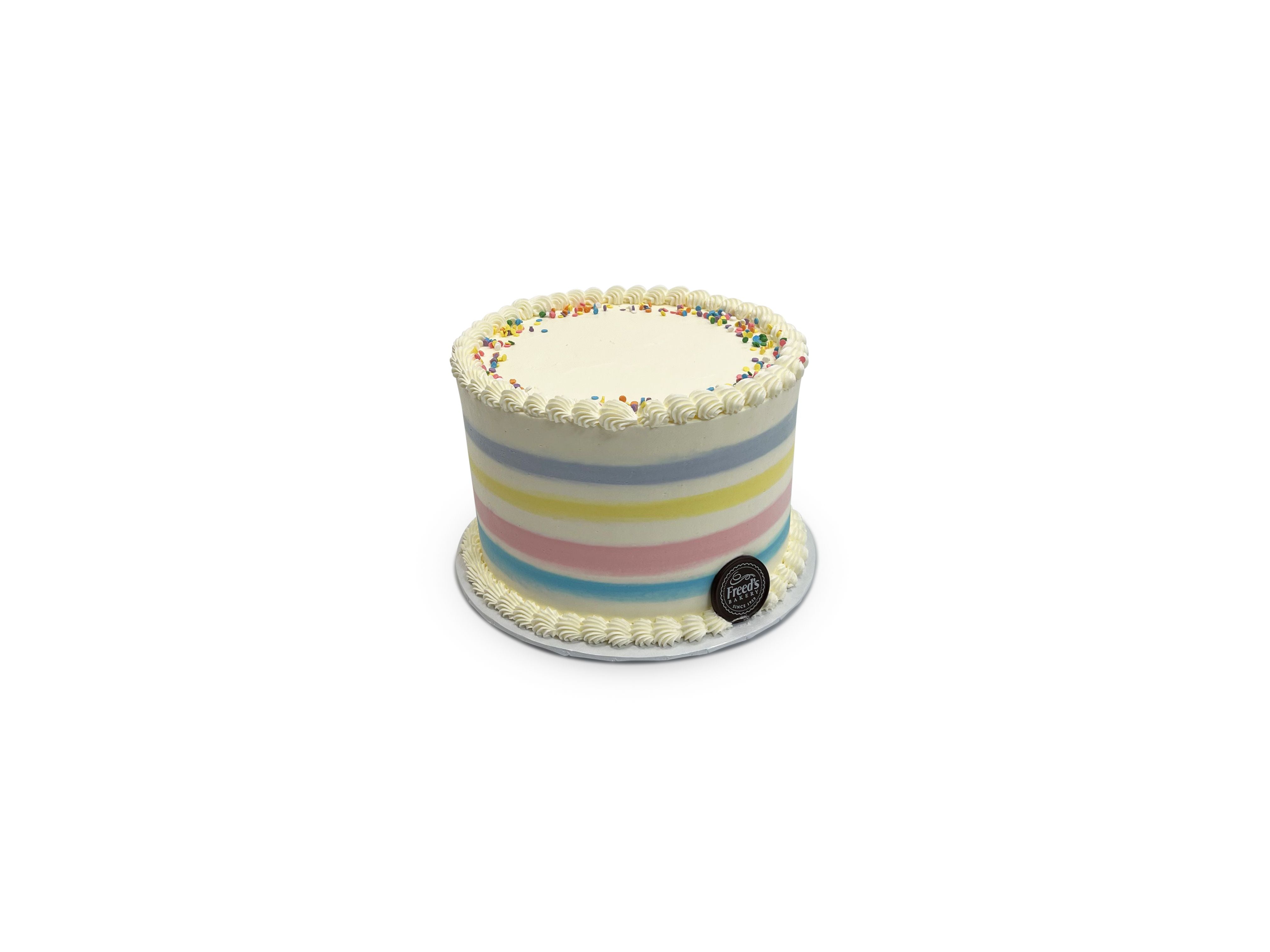Pastel Stripes Theme Cake Freed's Bakery