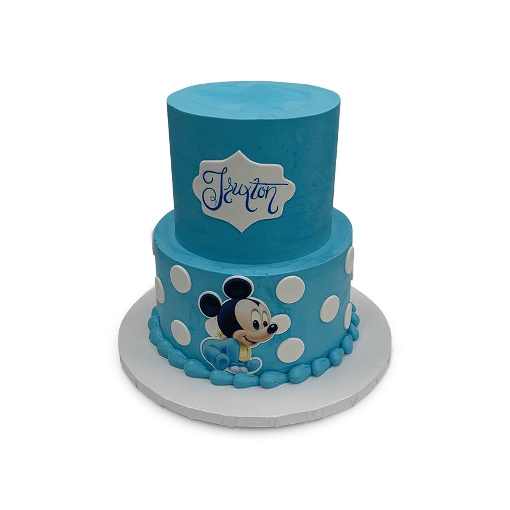 Baby Blue Mickey Theme Cake Freed's Bakery