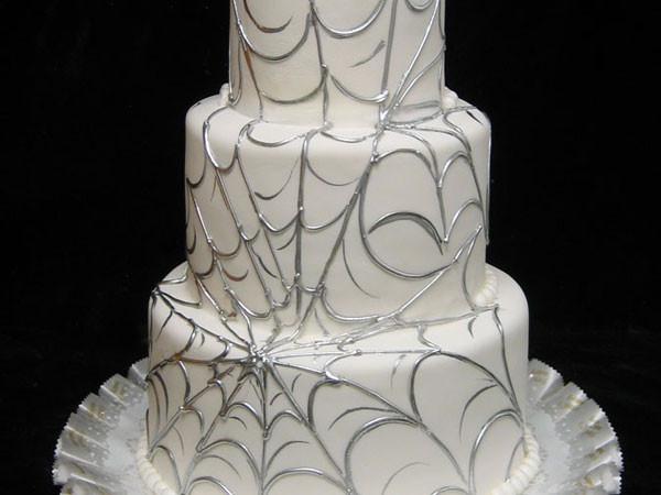 Web of Romance Wedding Cake Freed's Bakery