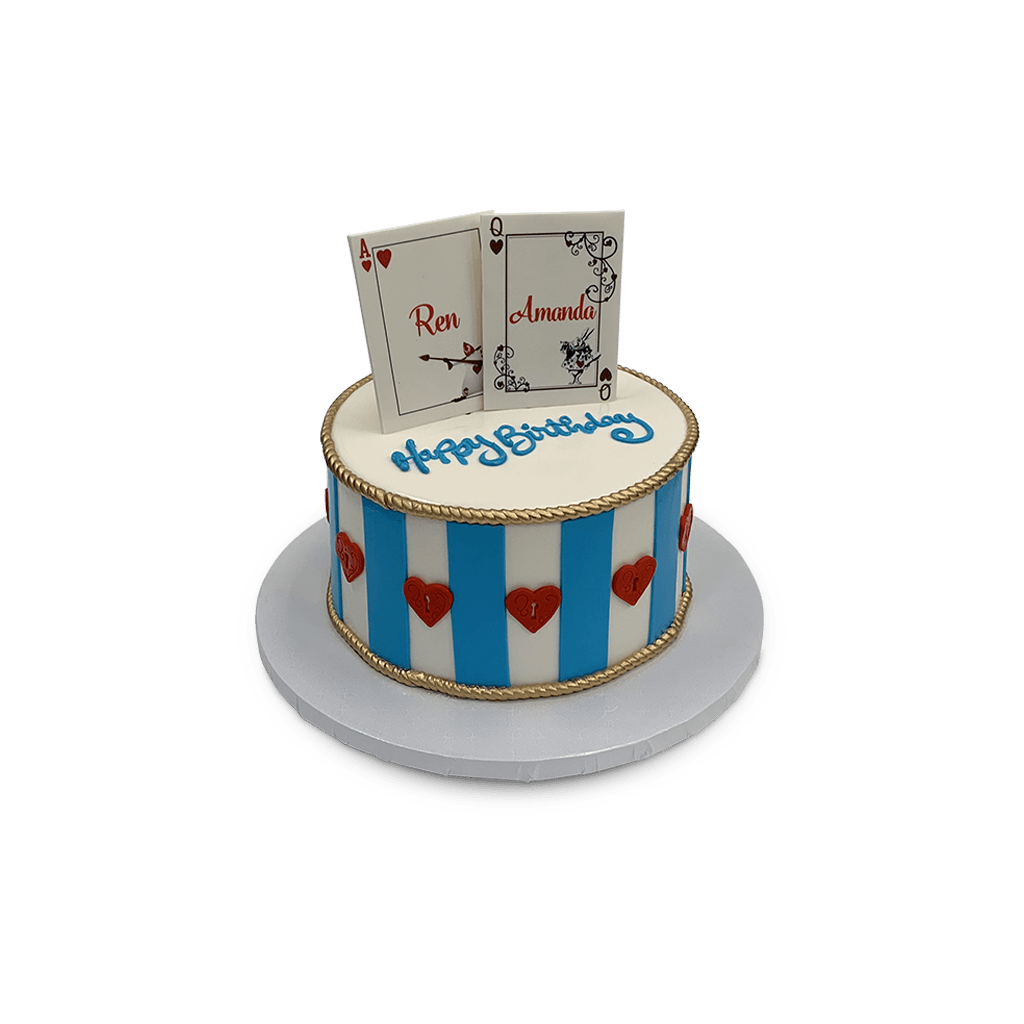 Hearts Suit Us Theme Cake Freed's Bakery