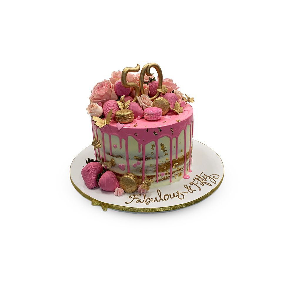 Fifty and Fabulous Theme Cake Freed's Bakery