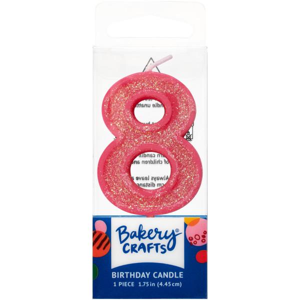 Mini Number Candle Candle Freed's Bakery Number Eight Candle Pink