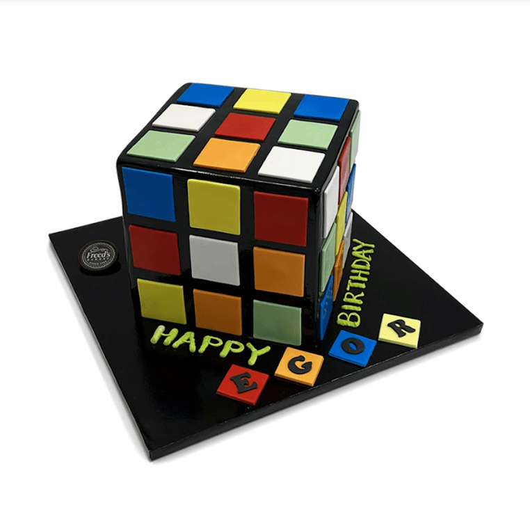 Rubiks Cube Birthday Theme Cake Freed's Bakery 