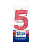 Mini Number Candle Candle Freed's Bakery Number Five Candle Pink