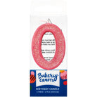 Mini Number Candle Candle Freed's Bakery Number Zero Candle Pink