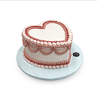 Blush Heart Theme Cake Freed's Bakery