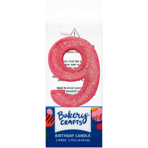 Mini Number Candle Candle Freed's Bakery Number Nine Candle Pink 