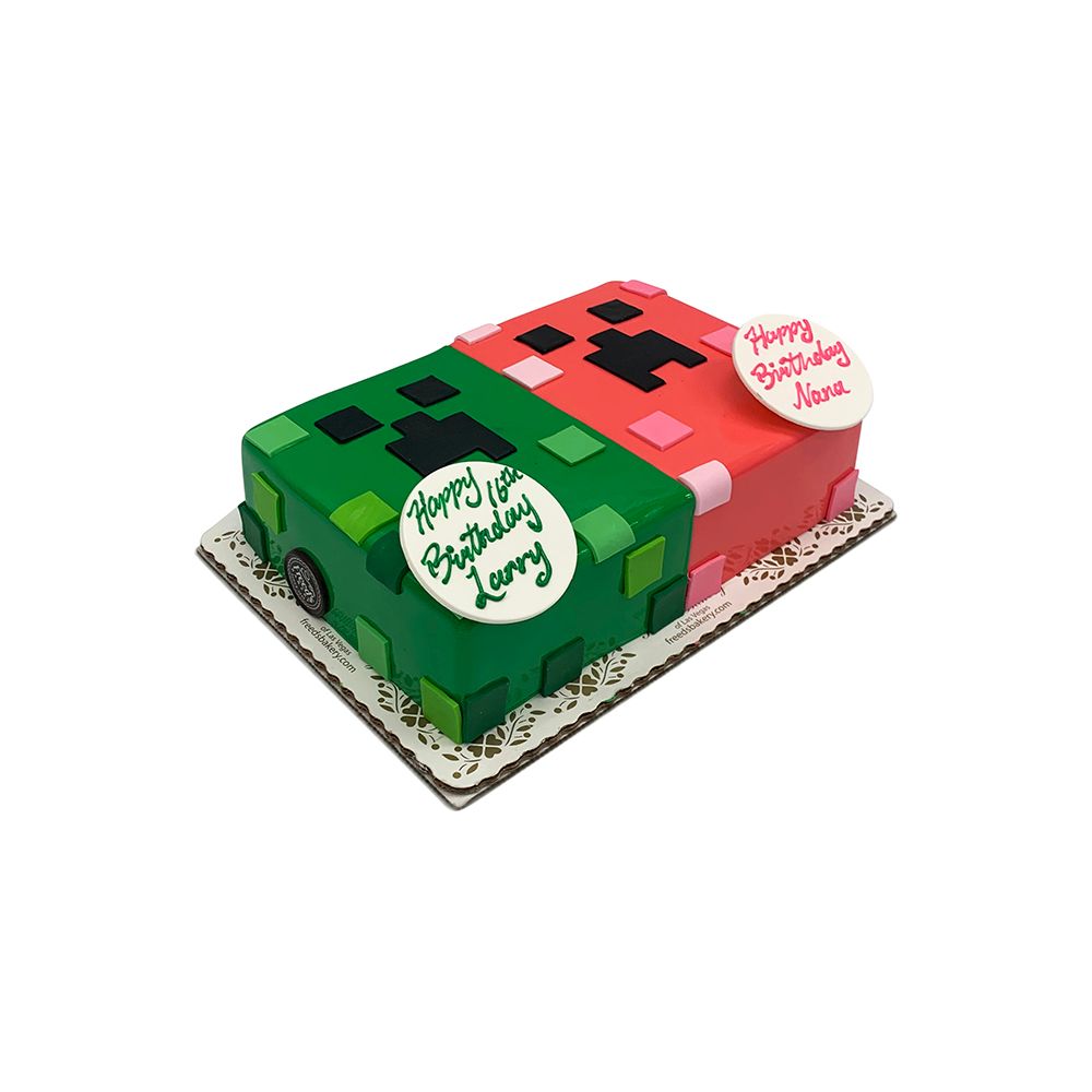 Double Creeper Cake Theme Cake Freed's Bakery
