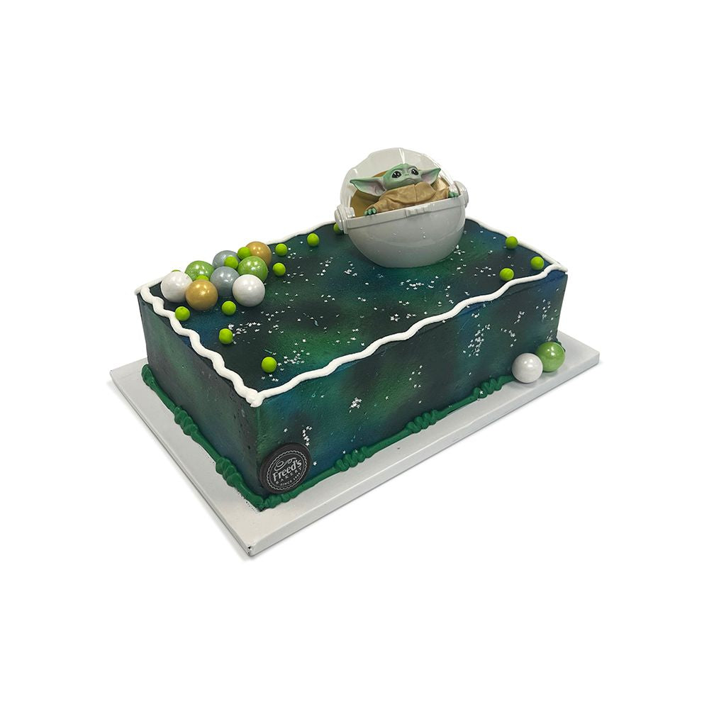 Little Green Grogu Theme Cake Freed's Bakery 