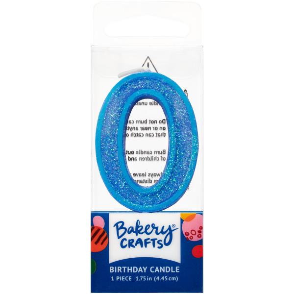 Mini Number Candle Candle Freed's Bakery Number Zero Candle Blue