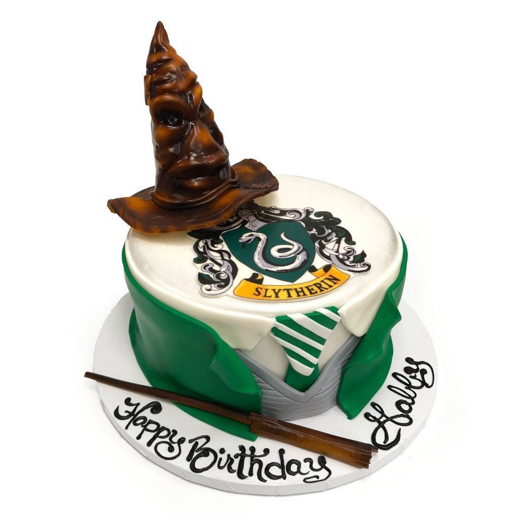 House Slytherin Theme Cake Freed's Bakery