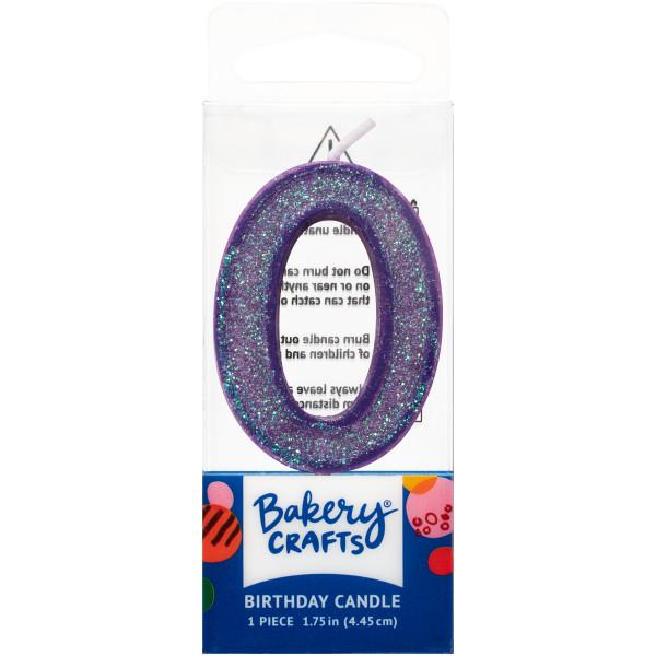 Mini Number Candle Candle Freed's Bakery Number Zero Candle Purple