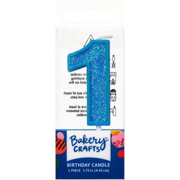 Mini Number Candle Candle Freed's Bakery Number One Candle Blue