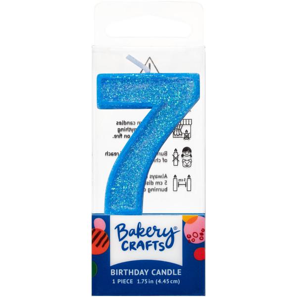 Mini Number Candle Candle Freed's Bakery Number Seven Candle Blue