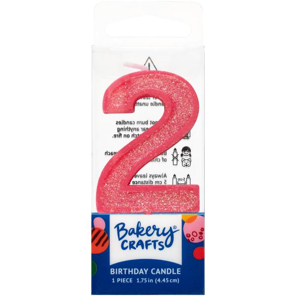 Mini Number Candle Candle Freed's Bakery Number Two Candle Pink