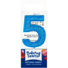 Mini Number Candle Candle Freed's Bakery Number Five Candle Blue