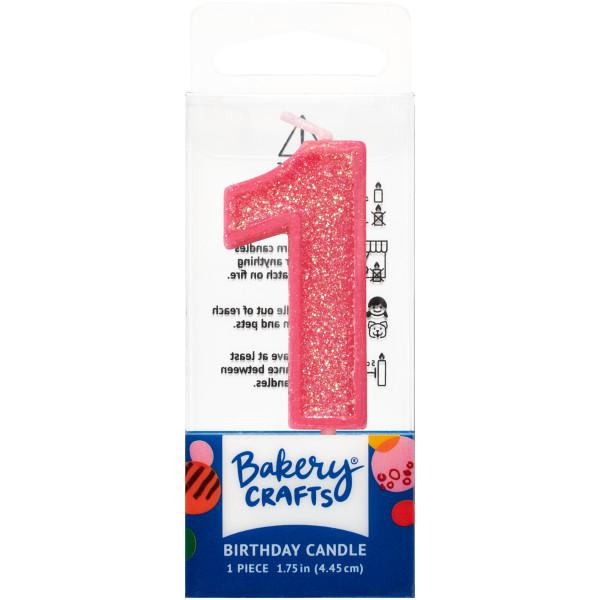 Mini Number Candle Candle Freed's Bakery Number One Candle Pink