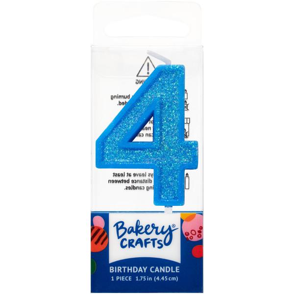 Mini Number Candle Candle Freed's Bakery Number Four Candle Blue