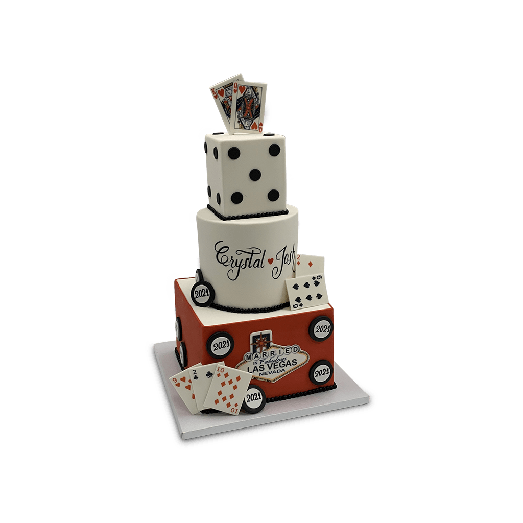 King and Queen of Vegas Wedding Cake Freed's Bakery