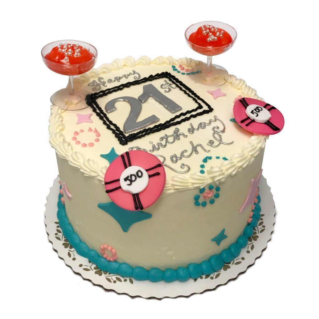 Retro 21 Theme Cake Freed's Bakery