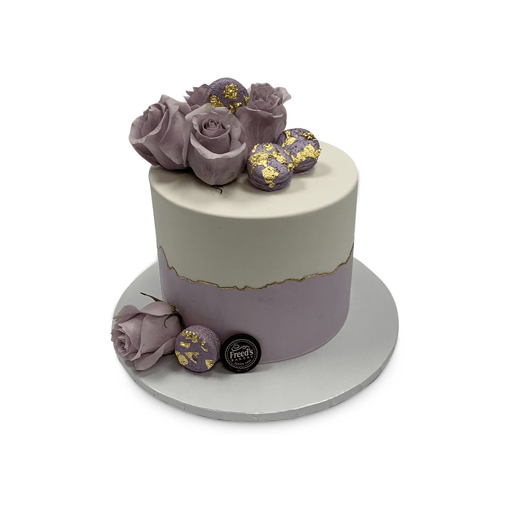 Lavender Rose Macaron Birthday Cake Theme Cake Freed's Bakery