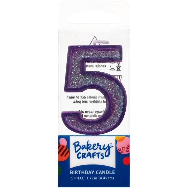 Mini Number Candle Candle Freed's Bakery Number Five Candle Purple