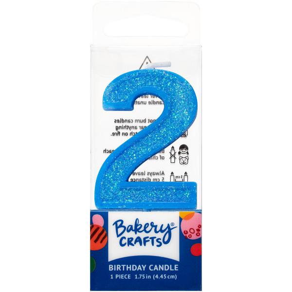 Mini Number Candle Candle Freed's Bakery Number Two Candle Blue