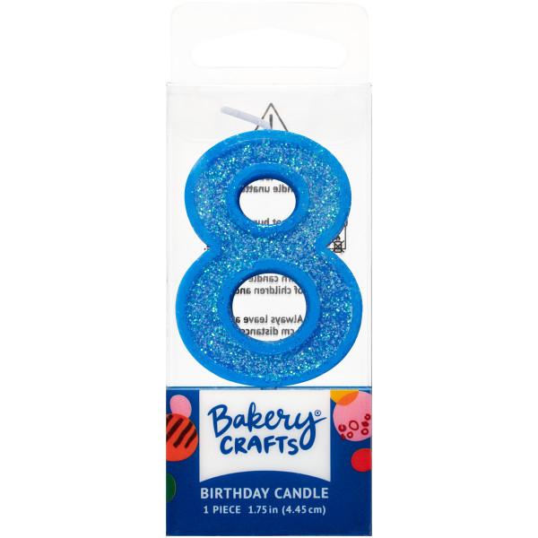 Mini Number Candle Candle Freed's Bakery Number Eight Candle Blue