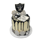 Vegas Football Silver & Black Cake Theme Cake Freed's Bakery