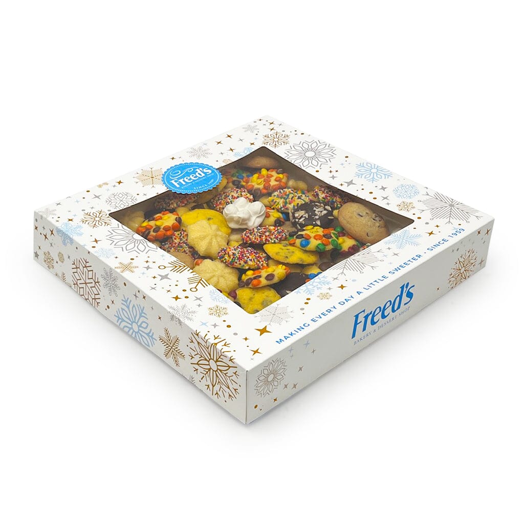 Holiday Cookie Gift Box Seasonal Item Freed's Bakery 14" Box - 3 Pounds (72-96 Cookies) Year-Round Bestsellers Don't Add Printed Image Cookie