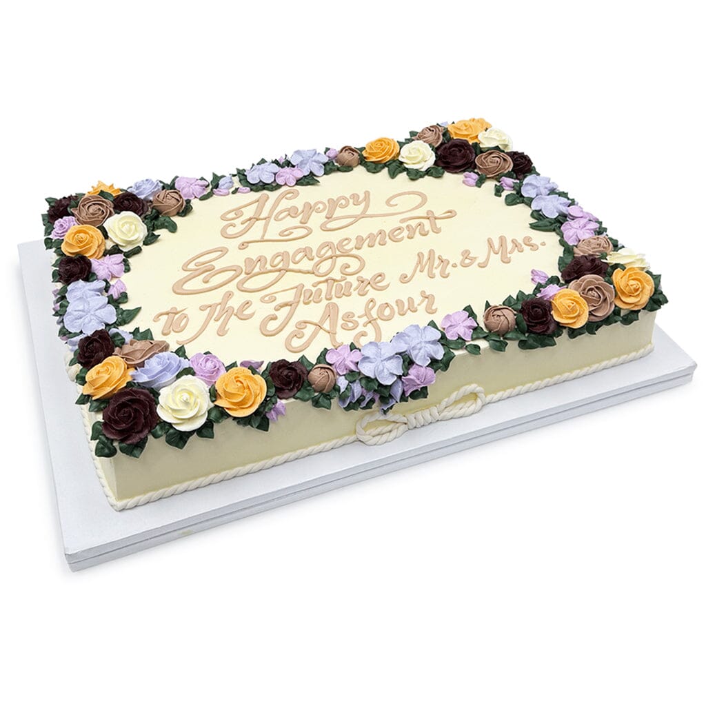 Autumn Engagement Theme Cake Freed's Bakery 