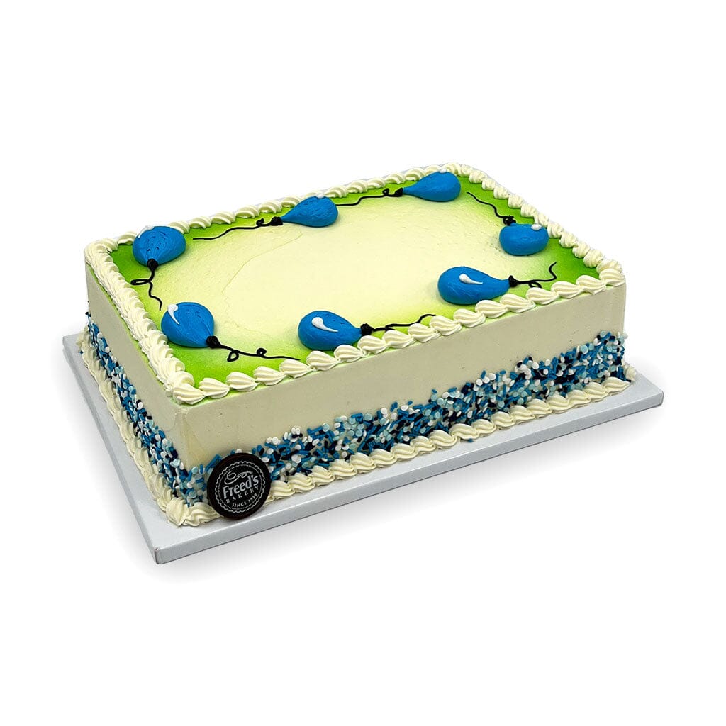 Blue Balloon Birthday Theme Cake Freed's Bakery 