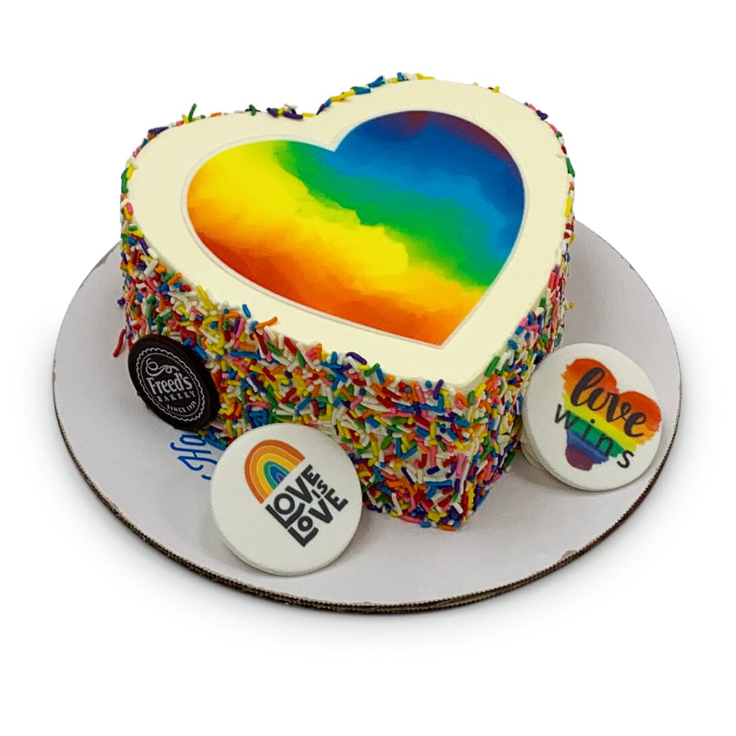 Heart of Pride Theme Cake Freed's Bakery 