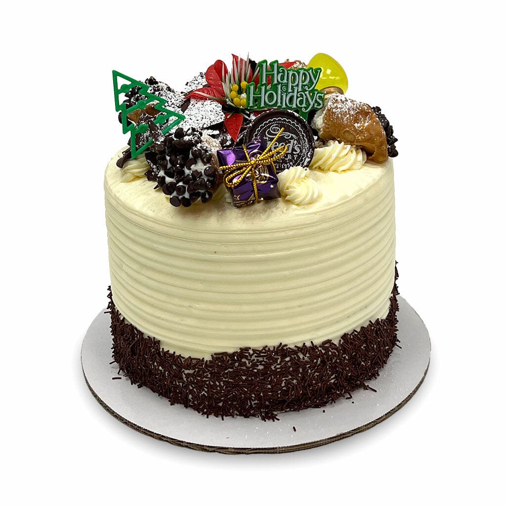 Christmas Cannoli Cream Dessert Cake Dessert Cake Freed's Bakery 7" Round (Serves 8-10) 