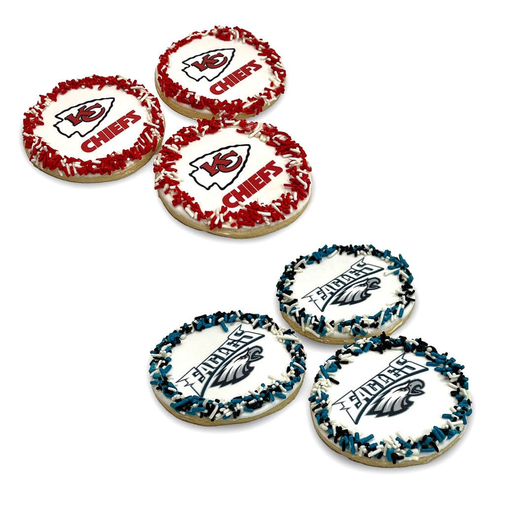 Big Game Cookies Cutout Cookie Freed's Bakery Six Both Teams (Eagles & Chiefs) Yes - Individually Bag Cookies