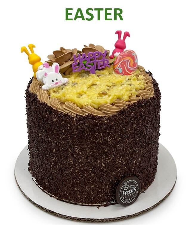 German Chocolate Dessert Cake Dessert Cake Freed's Bakery 7" Round (Serves 8-10) Add Easter Accents 