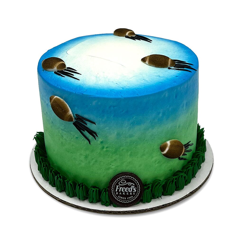 Flying Football Cake Theme Cake Freed's Bakery 