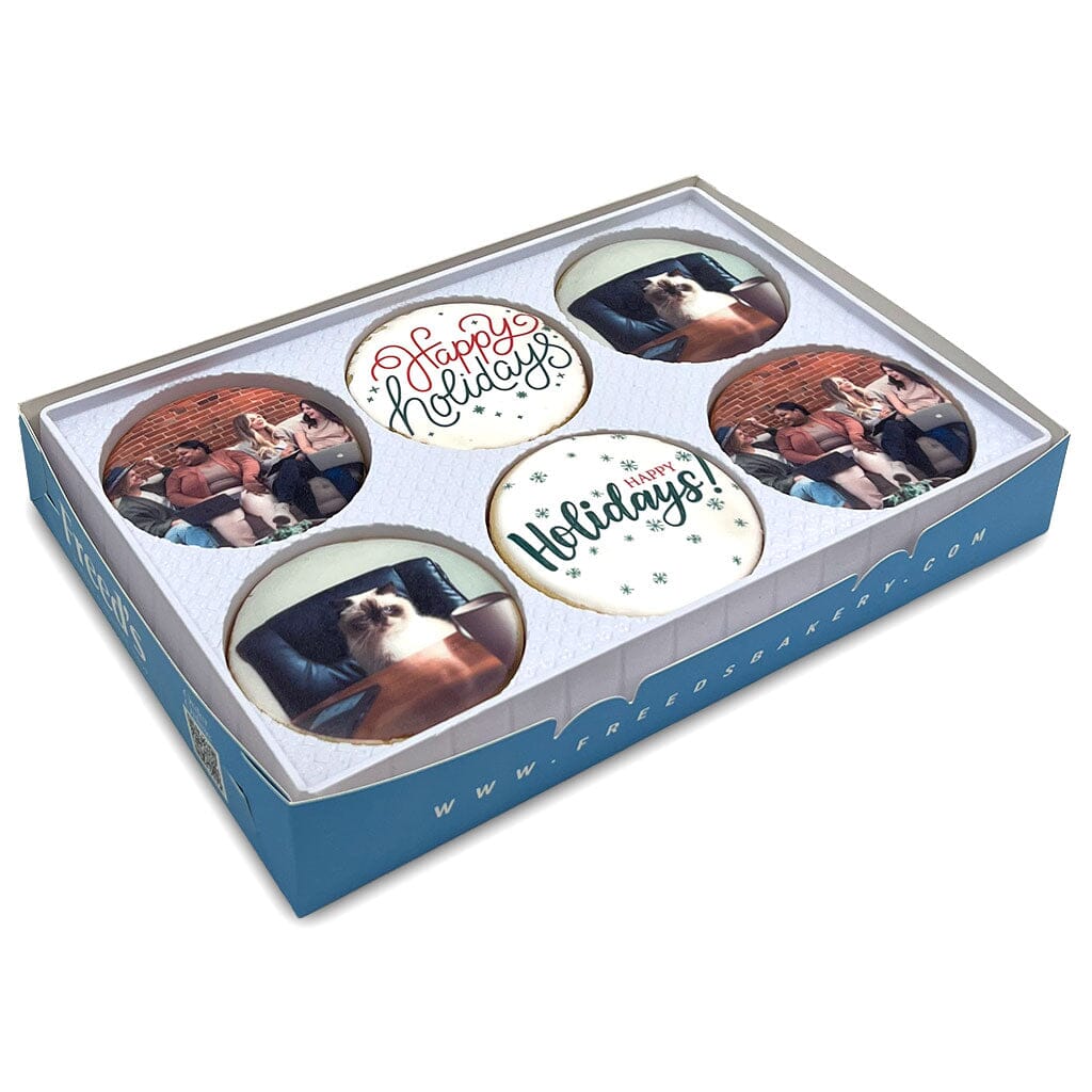 Happy Holidays Custom Cookie Gift Box Gift Box Freed's Bakery 