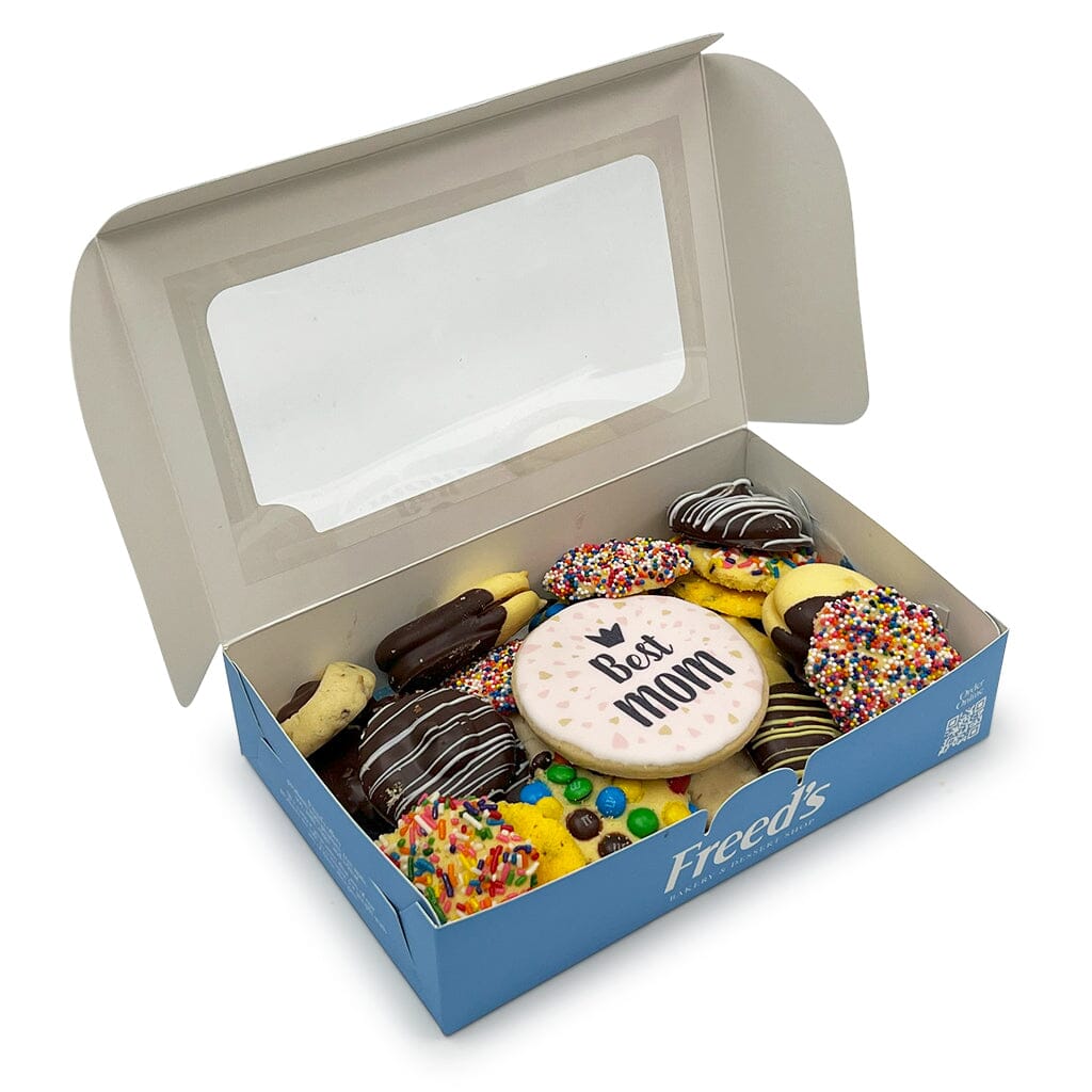 Mom's Cookie Gift Box Seasonal Item Freed's Bakery 1 Pound Box (Approx. 30-35 Cookies) Add "Best Mom" Cookie 