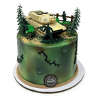 Soldier Strong Theme Cake Freed's Bakery 7" Round (Serves 8-10) Vanilla Cake & Bavarian Cream Buttercream