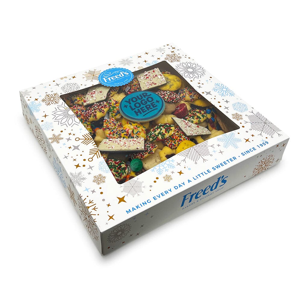 Holiday Cookie Gift Box Seasonal Item Freed's Bakery 14" Box - 3 Pounds (72-96 Cookies) Christmas Add Printed Image Cookie