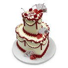 Vegas Sweethearts Wedding Cake Freed's Bakery 6" One Tier (Serves 4-10) Vanilla w/ Bavarian Cream 